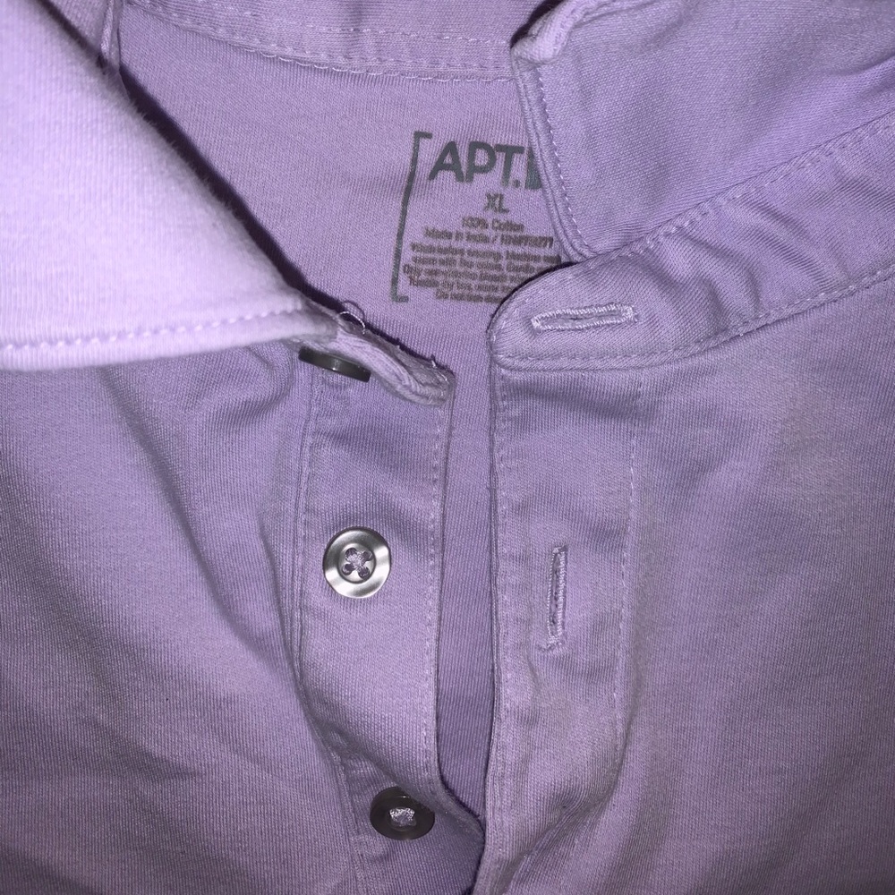 Apt 9 Mens Lavender Collared Shirt - Picture 4 of 5